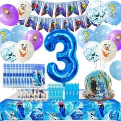 Frozen syntymäpäiväkoristeet 82 kpl hinta ja tiedot | Ei ole määritelty Juhlatarvikkeet | hobbyhall.fi