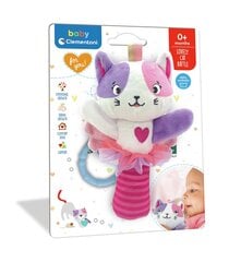 Pehmeä helistin Clementon Baby Lovely Cat, 17784 hinta ja tiedot | Vauvan lelut | hobbyhall.fi