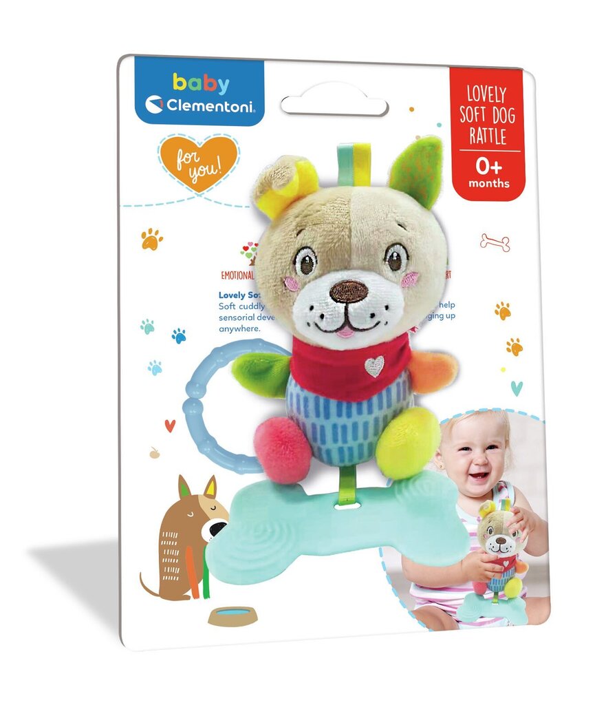 Pehmeä helistinpentu Clementoni Baby hinta ja tiedot | Vauvan lelut | hobbyhall.fi