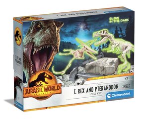 Clementoni Jurassic World Dig T-Rex E Pteranodon Dig Set hinta ja tiedot | Poikien lelut | hobbyhall.fi