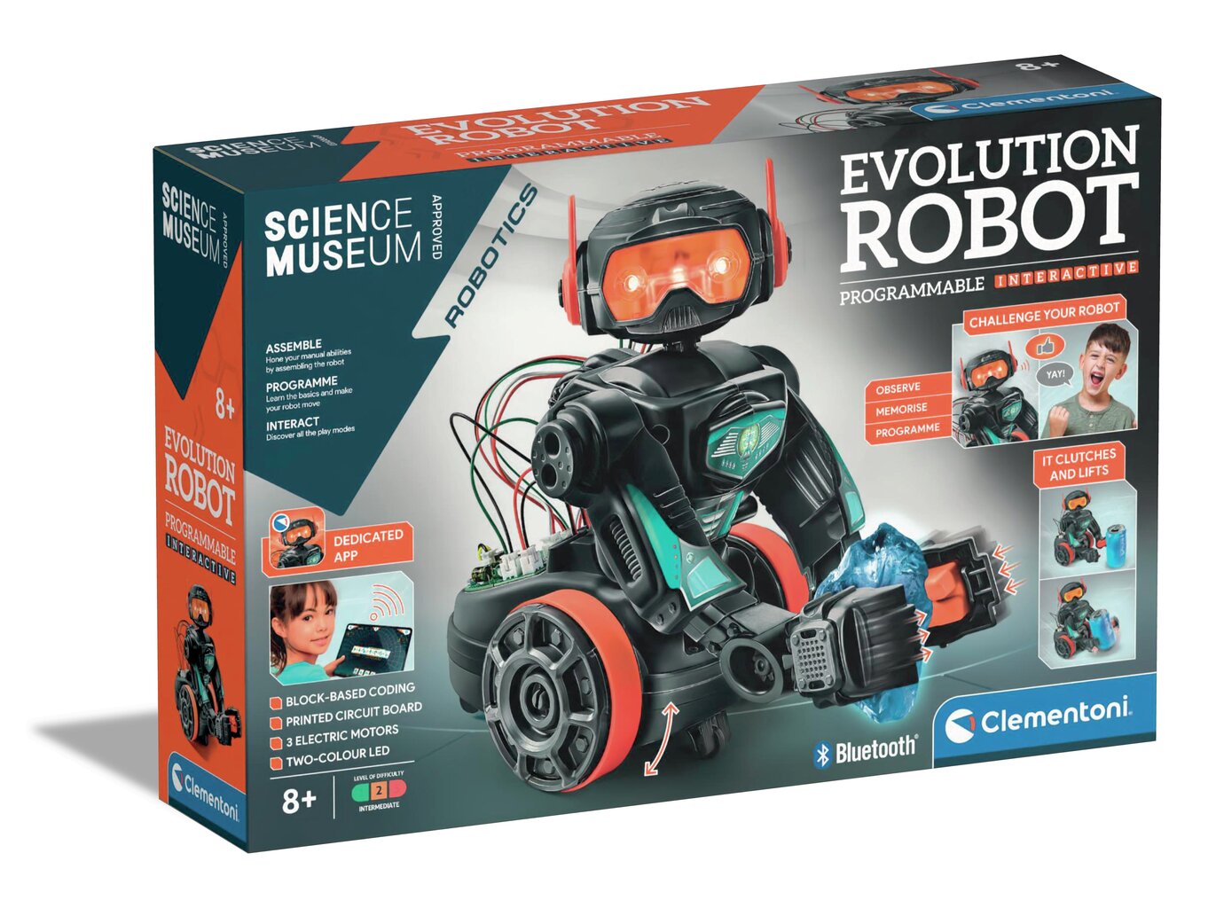 Clementoni Science Museum Evolution, ohjelmoitava interaktiivinen robotti hinta ja tiedot | Poikien lelut | hobbyhall.fi