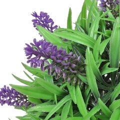 Koristeellinen puksipuu laventelilla 28 cm, 2 kpl. hinta ja tiedot | Keinotekoiset kukat | hobbyhall.fi