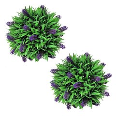 Koristeellinen puksipuu laventelilla 28 cm, 2 kpl. hinta ja tiedot | Keinotekoiset kukat | hobbyhall.fi