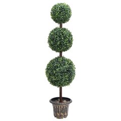 Keinotekoinen puksipuu ruukussa, vihreä, 118cm, pallon muotoinen hinta ja tiedot | Keinotekoiset kukat | hobbyhall.fi