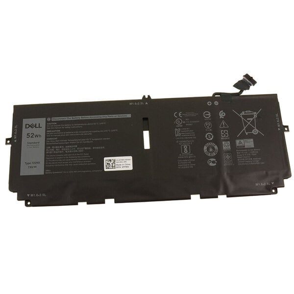 Dell XPS 13 9300, 9310 kannettavan tietokoneen akku 4-kennoinen 52Wh, 722KK