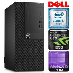 Dell 3050 Tower i7-7700 8GB 1TB SSD M.2 NVME GTX1650 4GB WIN10Pro hinta ja tiedot | Pöytätietokoneet | hobbyhall.fi