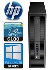 HP 600 G2 SFF i3-6100 8GB 1TB WIN10Pro hinta ja tiedot | Pöytätietokoneet | hobbyhall.fi