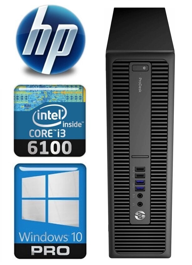 HP 600 G2 SFF i3-6100 16GB 256SSD+1TB WIN10Pro hinta ja tiedot | Pöytätietokoneet | hobbyhall.fi