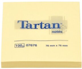 Muistipaperi Tartan 654T 76x76mm/100l, keltainen, 3M/12/144 hinta ja tiedot | Vihkot, muistikirjat ja paperit | hobbyhall.fi