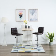 Baarijakkarat vidaXL, 2 kpl, ruskea hinta ja tiedot | Ruokapöydän tuolit | hobbyhall.fi