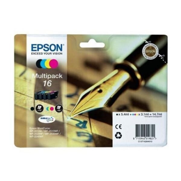 Mustepatruuna Epson C13T16264010, musta, keltainen, syaani, pinkki hinta ja tiedot | Mustekasetit | hobbyhall.fi