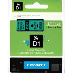 DYMO D1 Teippi 19mm x 7m musta vihreällä hinta ja tiedot | Tulostustarvikkeet | hobbyhall.fi