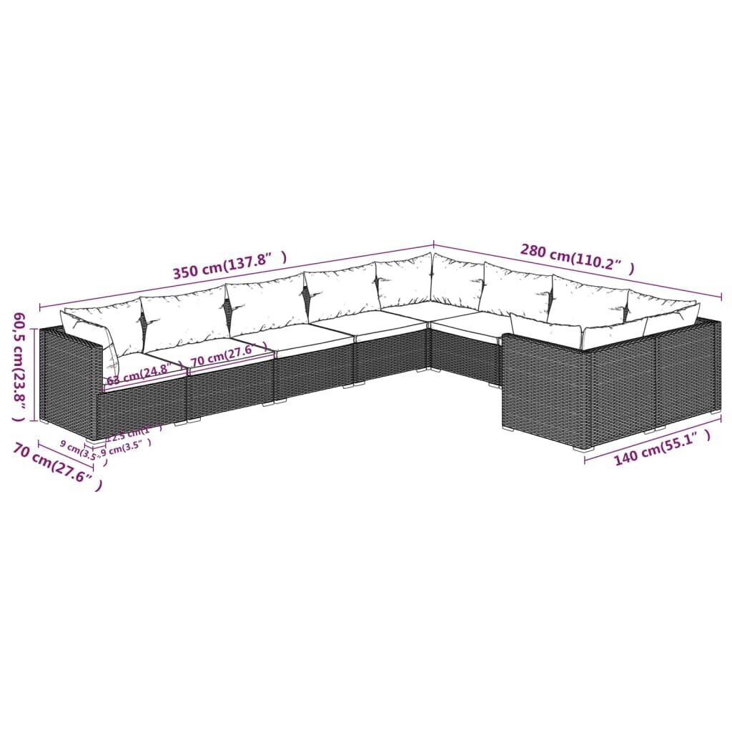 Ulkokalusteet vidaXL, harmaa hinta ja tiedot | Puutarhakalusteet | hobbyhall.fi