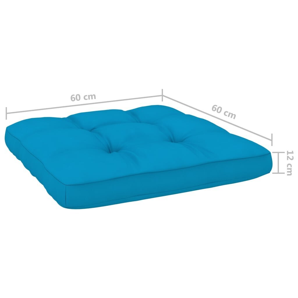 vidaXL Puutarhatuolit sinisillä tyynyillä, 2 kpl, kyllästetty mänty hinta ja tiedot | Puutarhatuolit | hobbyhall.fi