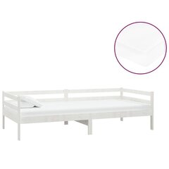 Sänky patjalla, vidaXL valkoinen, 90x200cm, massiivi mäntypuuta hinta ja tiedot | Sängyt | hobbyhall.fi