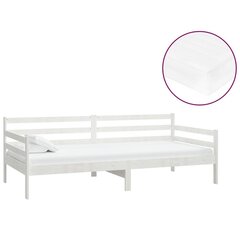 Sänky patjalla, vidaXL valkoinen, 90x200cm, massiivi mäntyä hinta ja tiedot | Sängyt | hobbyhall.fi