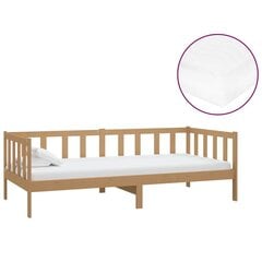 Sänky patjalla, vidaXL, hunajaruskea, 90x200cm, massiivimänty, ruskea hinta ja tiedot | Sängyt | hobbyhall.fi