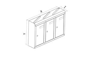 Postilaatikko PD 943, harmaa hinta ja tiedot | Postilaatikot ja talonumerot | hobbyhall.fi