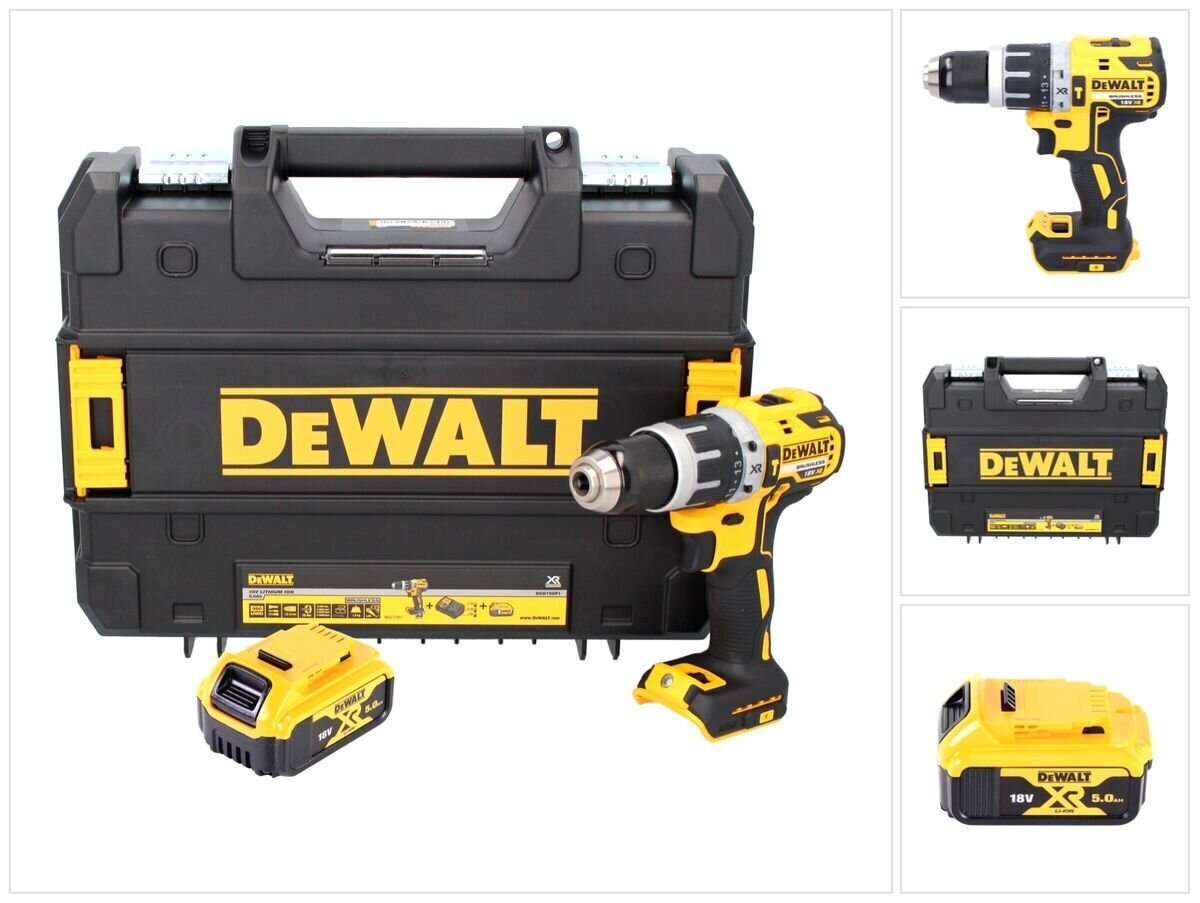 Akkuruuvitaltta - porakone DeWalt DCD 796 NT, 18 V, akulla, ilman laturia hinta ja tiedot | Akkuporakoneet ja ruuvinvääntimet | hobbyhall.fi