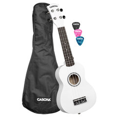 Sopraano ukulele Cascha Linden valkoinen HH 3967 hinta ja tiedot | Kitarat | hobbyhall.fi