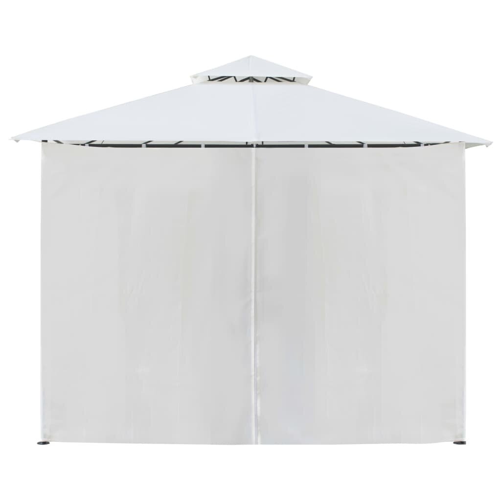 vidaXL Huvimaja verhoilla 600x298x270 cm valkoinen 180 g/m² hinta ja tiedot | Puutarhapaviljongit | hobbyhall.fi