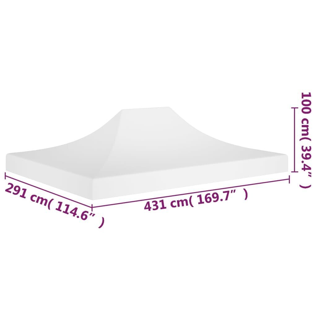 vidaXL Juhlateltan katto 4,5x3 m valkoinen 270 g/m² hinta ja tiedot | Puutarhapaviljongit | hobbyhall.fi