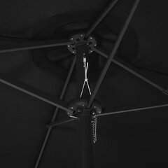 vidaXL Aurinkovarjo alumiinitanko 460x270 cm musta hinta ja tiedot | Aurinkovarjot ja markiisit | hobbyhall.fi