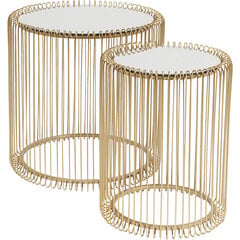 Sivupöytän Wire Brass, 2 kpl hinta ja tiedot | Sohvapöydät | hobbyhall.fi