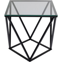 Sivupöytä Cristallo Black, 50x50cm hinta ja tiedot | Sohvapöydät | hobbyhall.fi