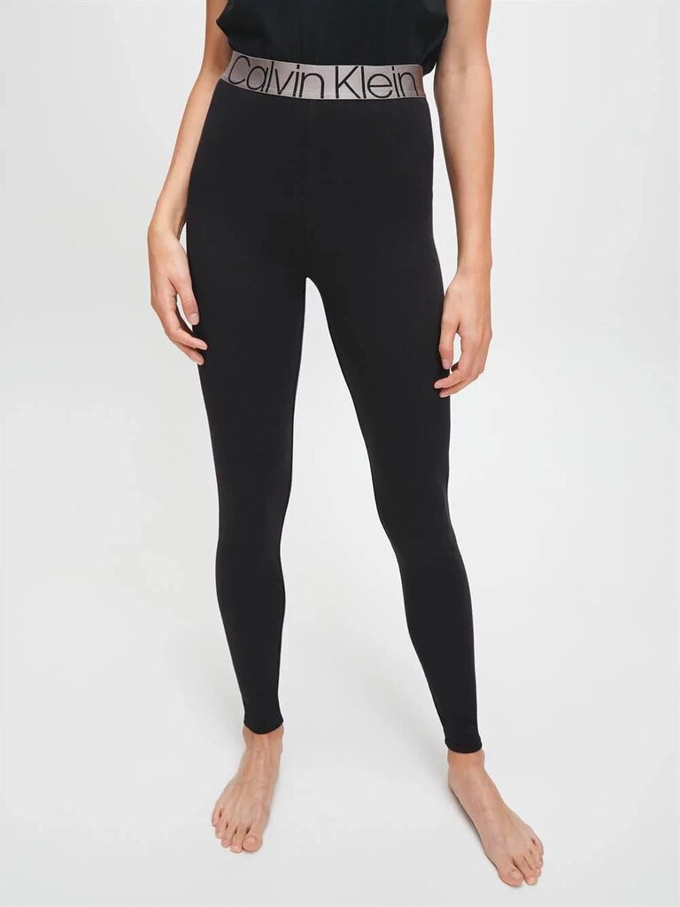 Calvin Klein leggingsit naisille, musta, QS6512E-UB1 hinta ja tiedot | Naisten vapaa-ajan housut | hobbyhall.fi