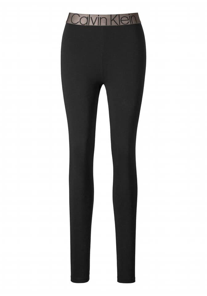 Calvin Klein leggingsit naisille, musta, QS6512E-UB1 hinta ja tiedot | Naisten vapaa-ajan housut | hobbyhall.fi