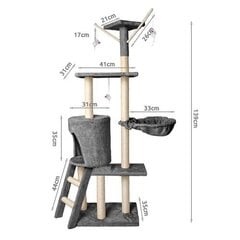 Kissan raapimistolppa 138cm J78 hinta ja tiedot | Raapimispuut ja kiipeilypuut | hobbyhall.fi