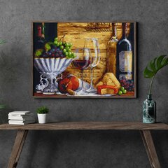 Maalaus numeroiden mukaan Viini ja viinirypäleet Oh Art!, 40x50 cm hinta ja tiedot | Maalaa numeroiden mukaan | hobbyhall.fi