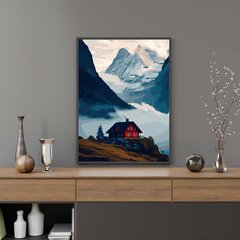 Maalaus numeroiden mukaan Kehyksessä Sveitsin vuoret Oh Art!, 40x50 cm hinta ja tiedot | Maalaa numeroiden mukaan | hobbyhall.fi