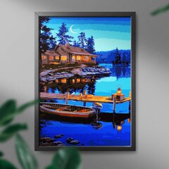 Numeromaalaus kehyksessä Talo järven rannalla Oh Art!, 40x50 cm hinta ja tiedot | Maalaa numeroiden mukaan | hobbyhall.fi