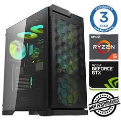 Intop Ryzen 5 5600X 16GB 250SSD M.2 NVME GTX1650 4GB no-OS hinta ja tiedot | Pöytätietokoneet | hobbyhall.fi