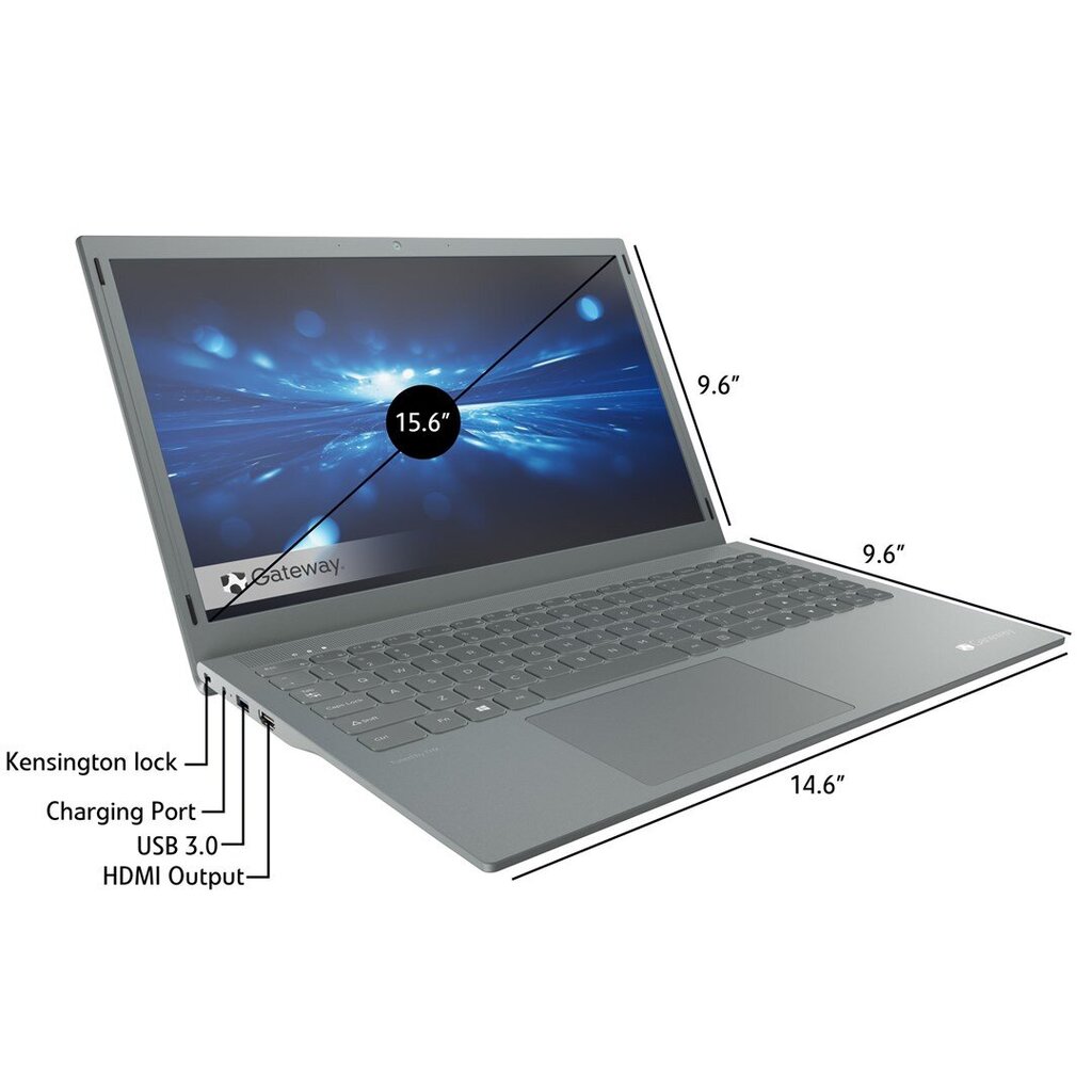 Gateway GWTN156-11BK 15.6" Intel Pentium Silver N5030 4 GB 128 GB hinta ja tiedot | Kannettavat tietokoneet | hobbyhall.fi