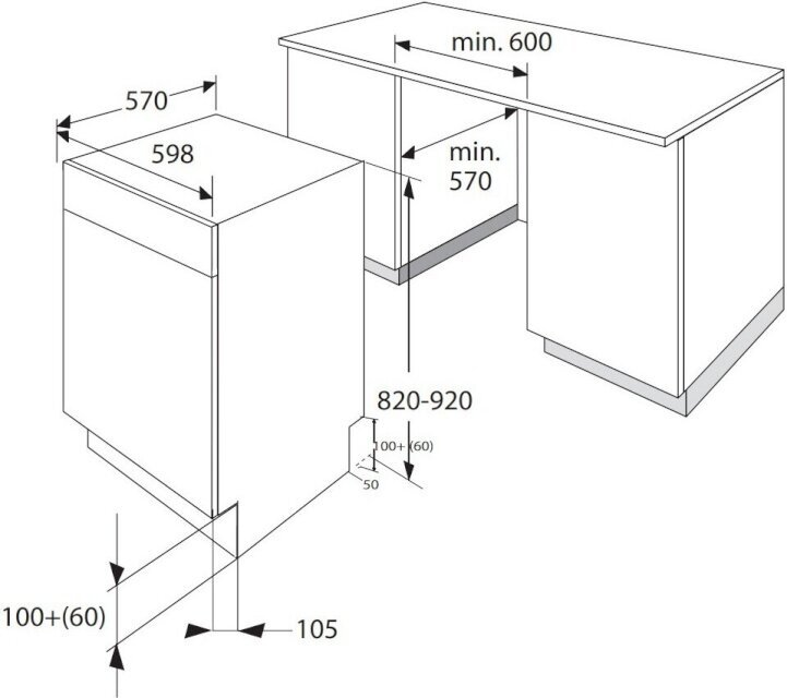 Gram OM 6100-90 TX/1 hinta ja tiedot | Astianpesukoneet | hobbyhall.fi