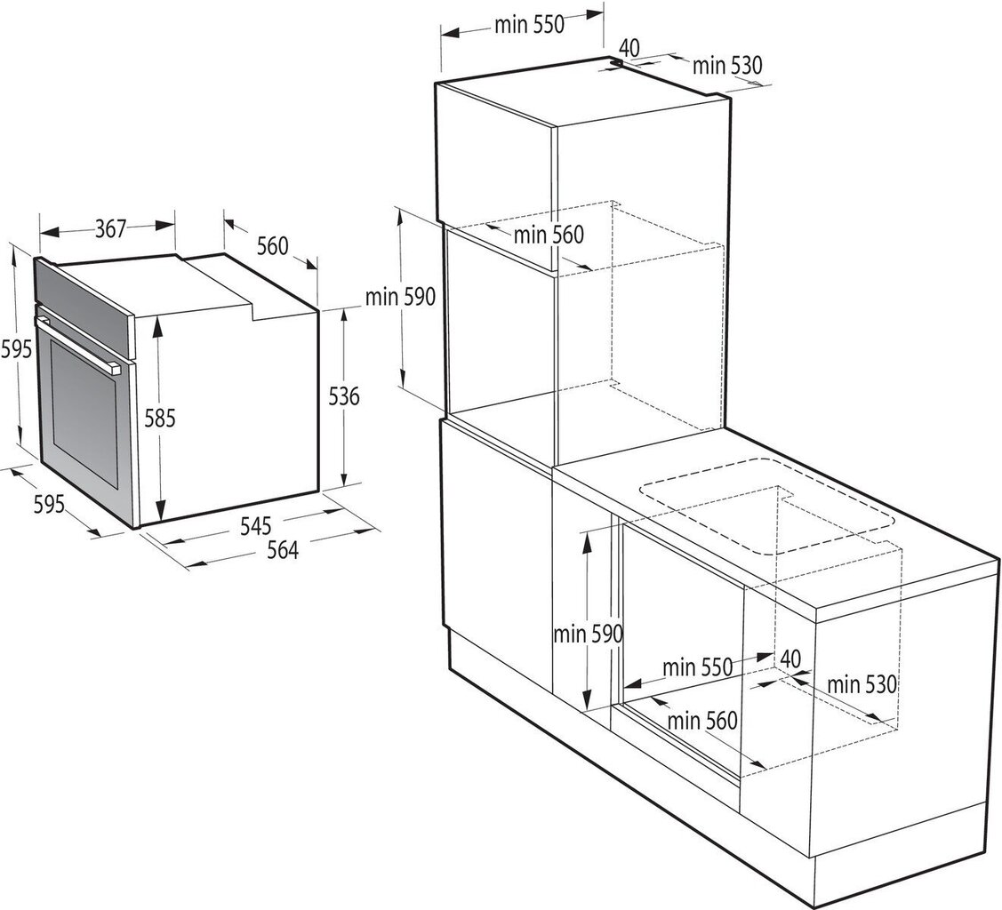 Gorenje BPS6737E04DBG hinta ja tiedot | Erillisuunit | hobbyhall.fi