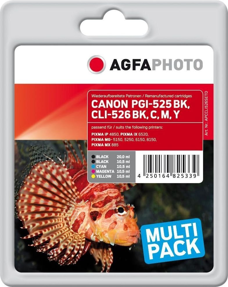 AgfaPhoto APCCLI526SETD hinta ja tiedot | Mustekasetit | hobbyhall.fi