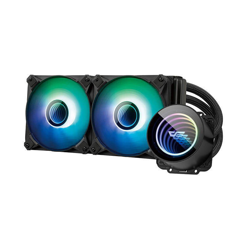 Darkflash DX240 V2 PC Water Cooling ARGB 2x 120x120 hinta ja tiedot | Tietokoneen tuulettimet | hobbyhall.fi