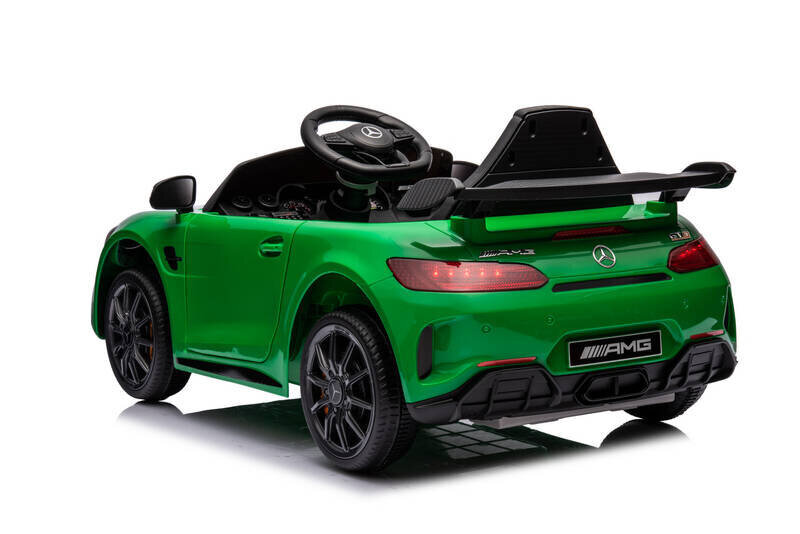 Lasten sähköauto Mercedes GT R, vihreä hinta ja tiedot | Lasten sähköautot | hobbyhall.fi