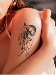 Väliaikainen tatuointi meduusan kanssa, Electronics LV-300016, musta hinta ja tiedot | Meikkisiveltimet ja meikkisienet | hobbyhall.fi