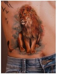 Tilapäinen tatuointi leijona, Electronics LV-300038, ruskea hinta ja tiedot | Meikkisiveltimet ja meikkisienet | hobbyhall.fi
