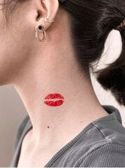 Tilapäinen tatuointi huuli kuvio, Electronics LV-300047, punainen hinta ja tiedot | Meikkisiveltimet ja meikkisienet | hobbyhall.fi