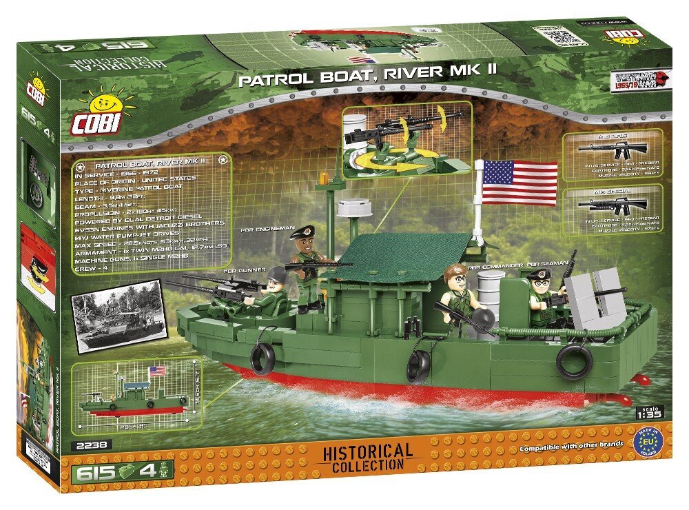 COBI HC Vietnam War PatrolBoatRiver MKII 618kl 2238 hinta ja tiedot | LEGOT ja rakennuslelut | hobbyhall.fi