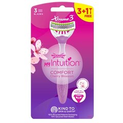 Naisten partahöylä Wilkinson Sword My Intuition Xtreme 3 Comfort Cherry Blossom, 4 kpl hinta ja tiedot | Parranajo ja karvanpoisto | hobbyhall.fi