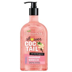 Suihkugeeli Bielenda Shower Coctail Rhubarb Vanilla, 400 ml hinta ja tiedot | Suihkusaippuat ja suihkugeelit | hobbyhall.fi