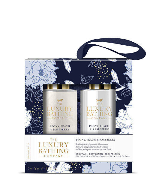 Kosmetiikkasetti The Luxury Bathing Company: suihkugeeli, 100 ml + vartalovoide, 100 ml + pesusieni hinta ja tiedot | Vartalovoiteet ja -emulsiot | hobbyhall.fi