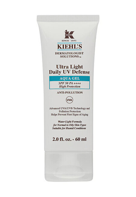 Aurinkovoide Kiehl's Ultra Light Daily UV Defense Aqua Gel SPF 50 PA++++, 60 ml hinta ja tiedot | Aurinkovoiteet | hobbyhall.fi